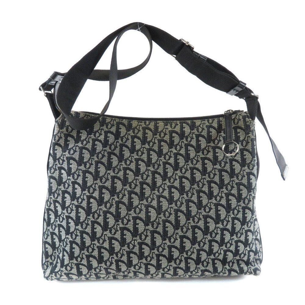 Dior messenger Pattern navy black Trotter Christian canvas bag Blue Black